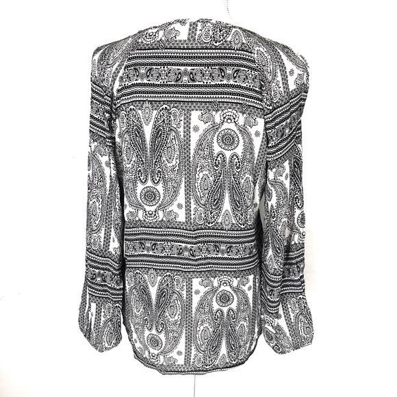 DANIEL RAINN cold boho paisley print shoulder‎ blouse size Small - Picture 6 of 7